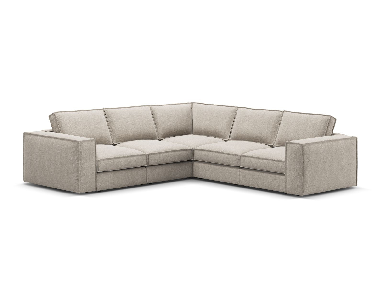 4-Sitzer Ecksofa modular symmetrisch Pola in Sand-Babel präsentiert im Onlineshop von KAQTU Design AG. Ecksofa ist von Micadoni