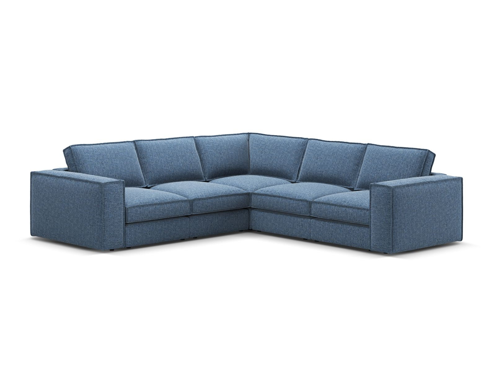 4-Sitzer Ecksofa modular symmetrisch Pola in Dark Blue-Babel präsentiert im Onlineshop von KAQTU Design AG. Ecksofa ist von Micadoni