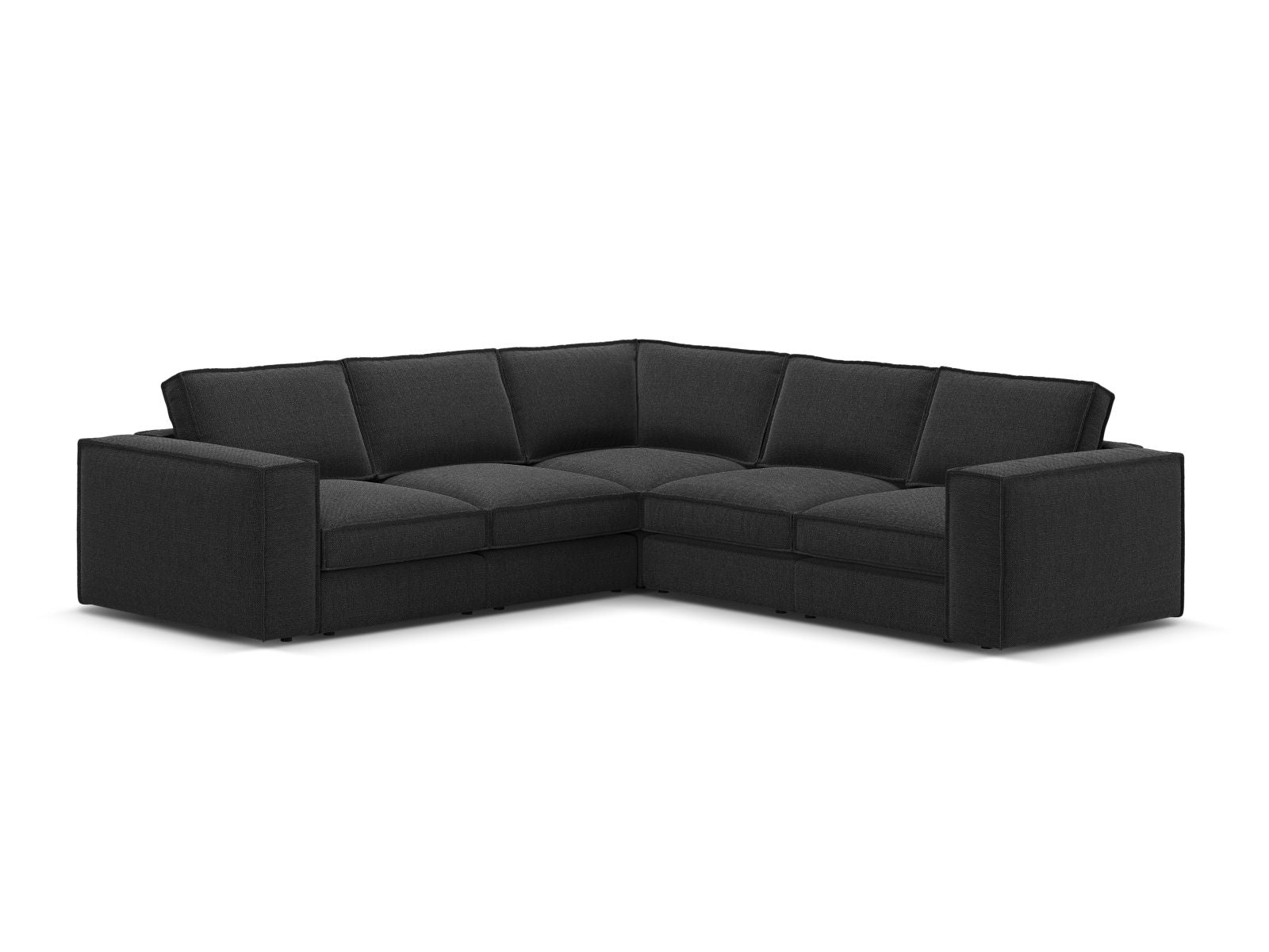 4-Sitzer Ecksofa modular symmetrisch Pola in Black-Babel präsentiert im Onlineshop von KAQTU Design AG. Ecksofa ist von Micadoni