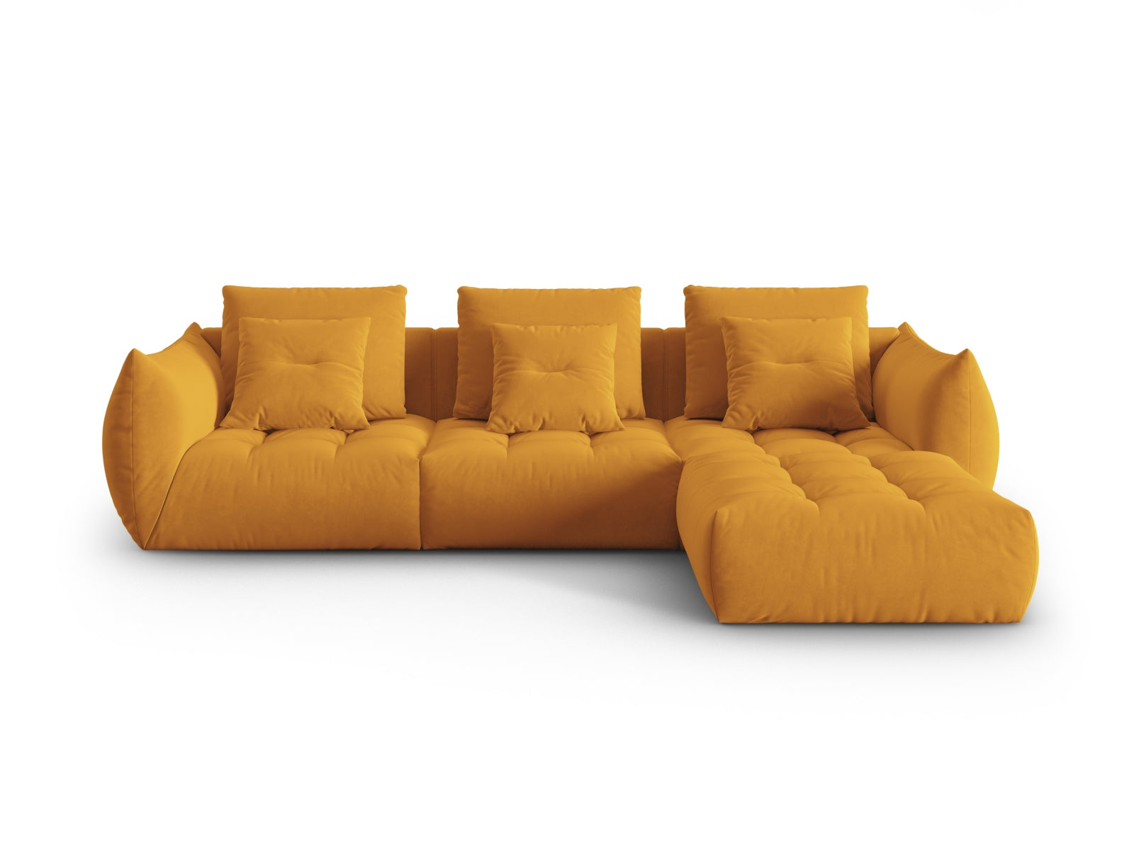 Bloom Velour Modular Sofa 2 Sitzer in Yellow präsentiert im Onlineshop von KAQTU Design AG. L-Sofa rechts ist von Micadoni