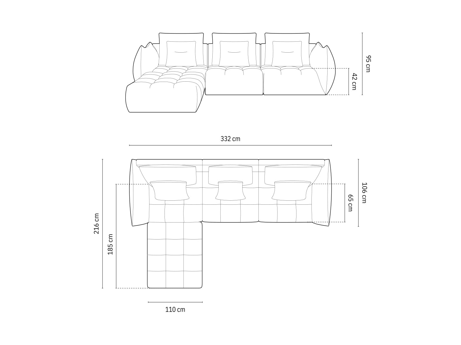 Erleben Sie das Bloom Modular Sofa 2 Sitzer von Micadoni – stilvolles Design, anpassbare Module und optimalen Komfort für Ihr Zuhause.