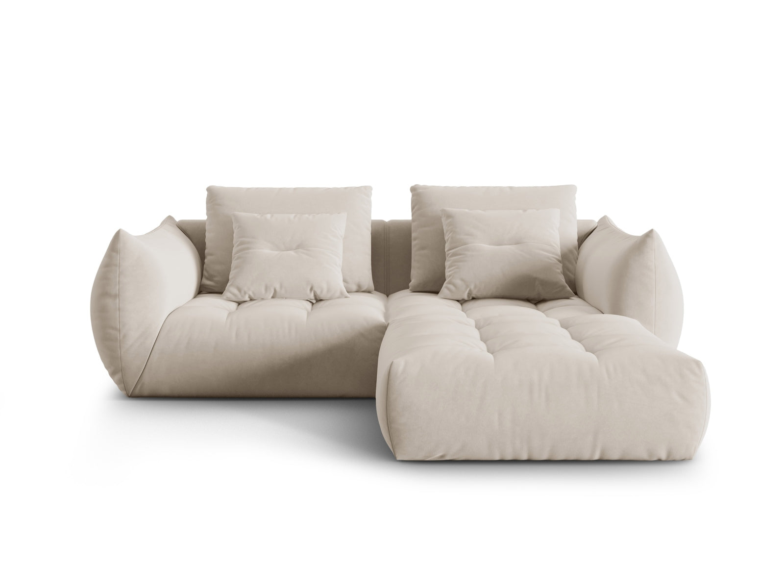 Bloom Velour Modular Sofa 3 Sitzer in Ecru präsentiert im Onlineshop von KAQTU Design AG. 3er Sofa ist von Micadoni