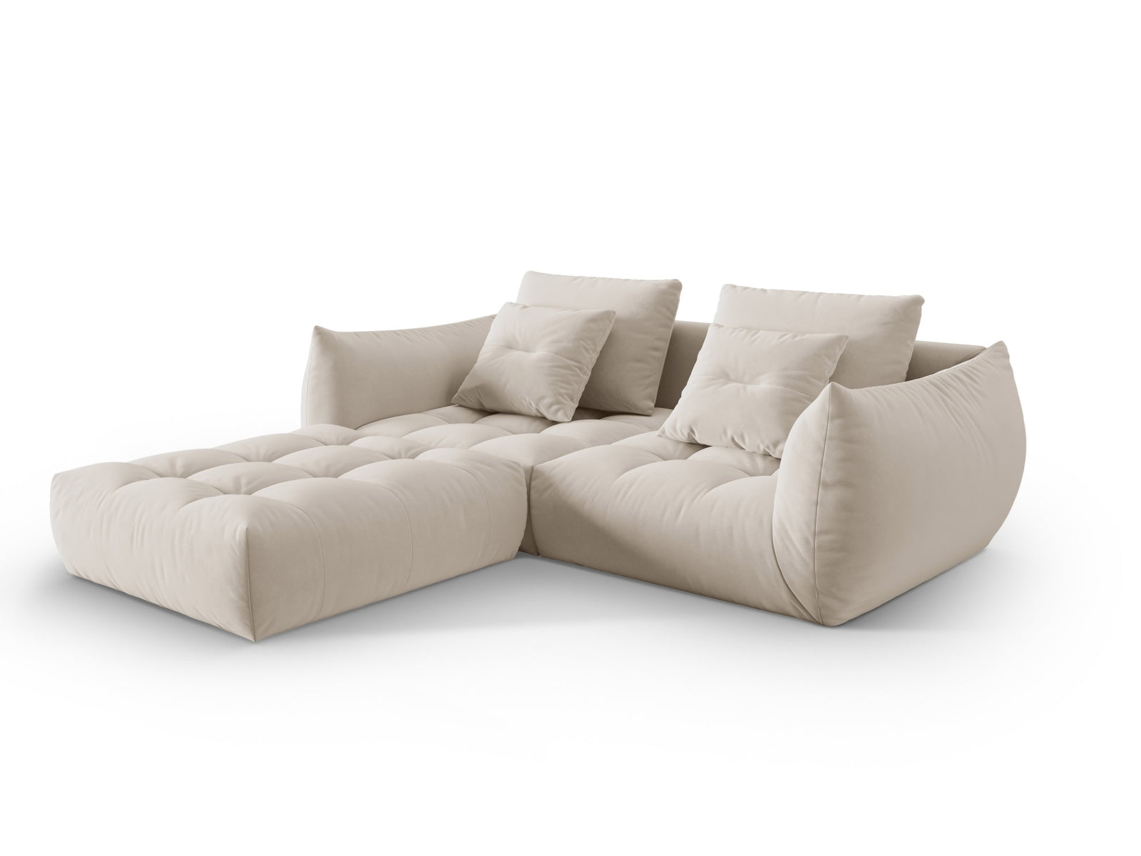 Entdecken Sie das Bloom Velour Modular Sofa 3 Sitzer von Micadoni – elegantes Design, hervorragender Komfort und vielseitige Anpassungsmöglichkeiten für Ihr Zuhause.