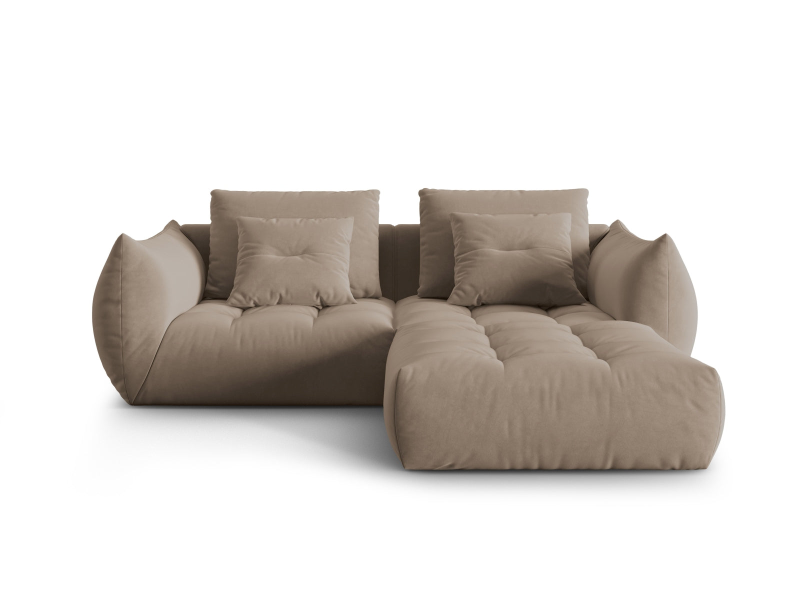 Bloom Velour Modular Sofa 3 Sitzer in Light Brown präsentiert im Onlineshop von KAQTU Design AG. 3er Sofa ist von Micadoni