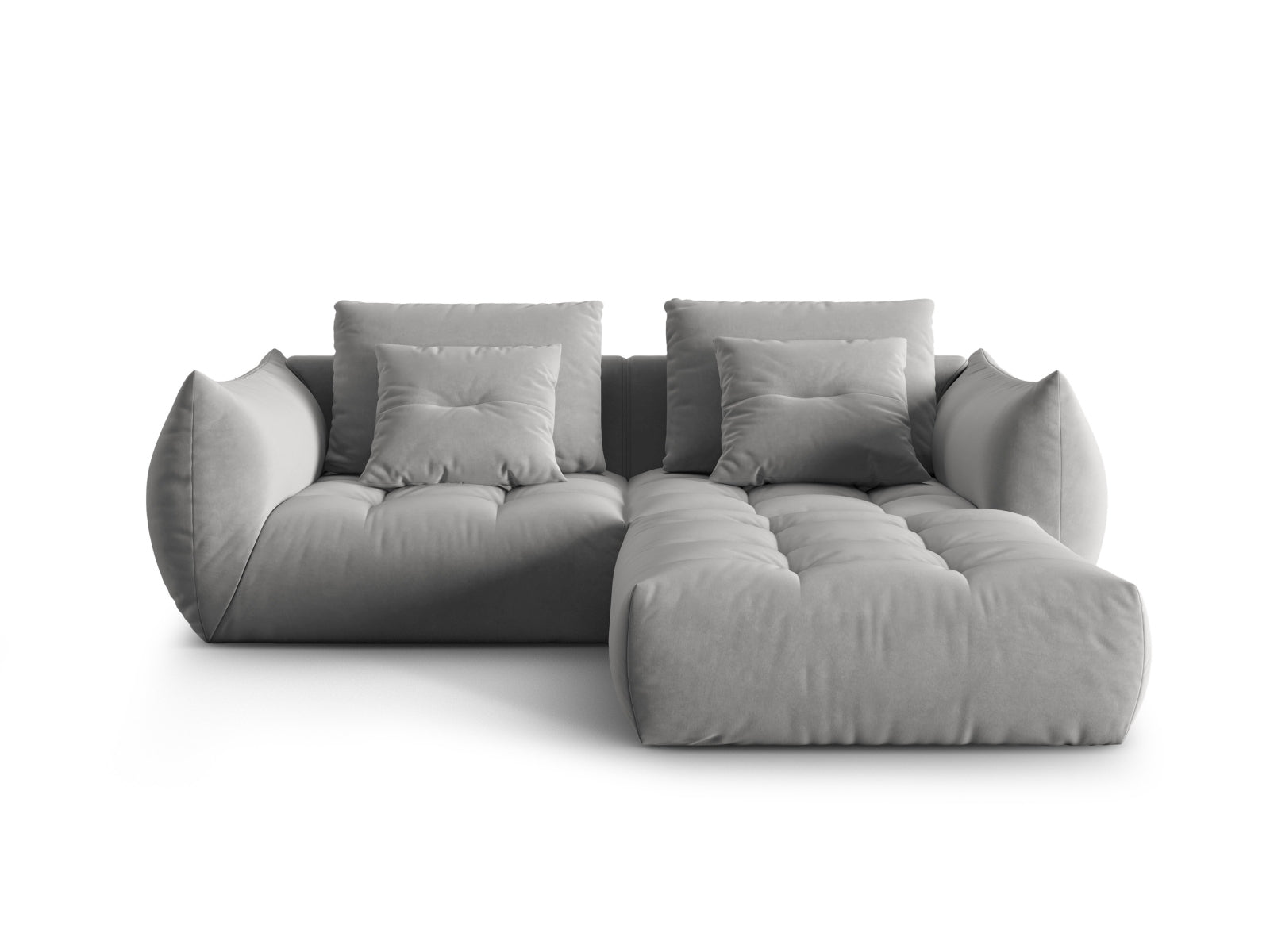 Bloom Velour Modular Sofa 3 Sitzer in Grey präsentiert im Onlineshop von KAQTU Design AG. 3er Sofa ist von Micadoni