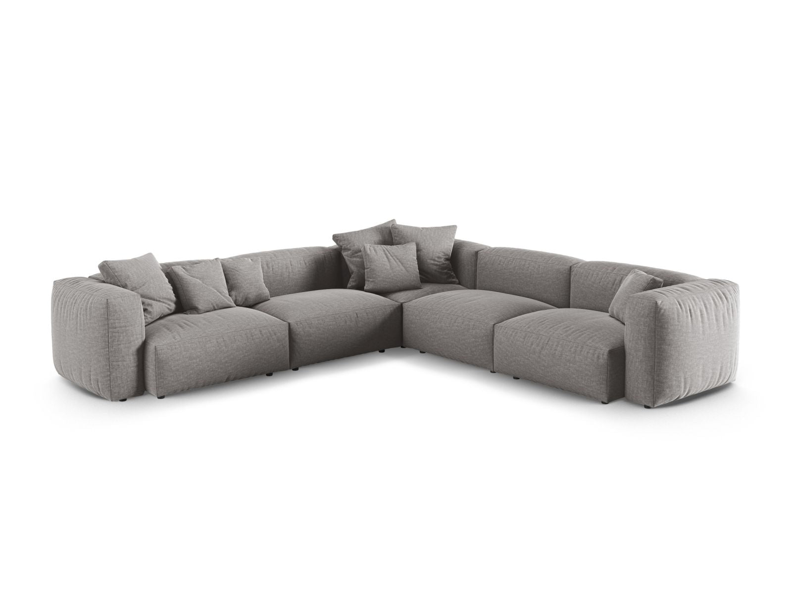 Elegantes, symmetrisches 5-Sitzer Ecksofa XL Martina in modernem Design, perfekt für stilvolle Wohnräume und entspannte Stunden.