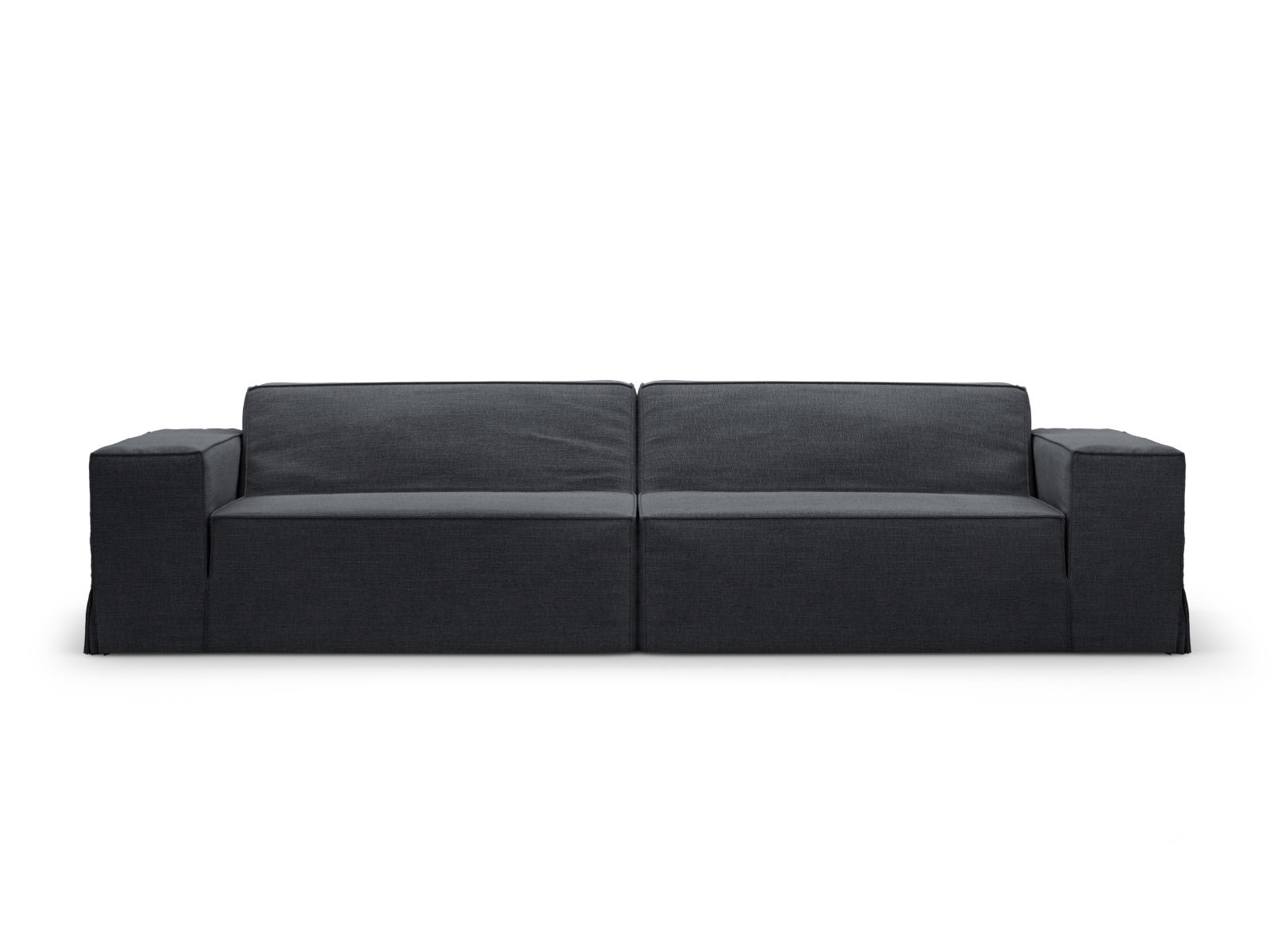 Elegantes Jodie Sofa Cover in zeitgemäßen Grautönen, ideal zum Schutz und zur Aufwertung Ihres Sofas, erhältlich bei KAQTU Design AG.