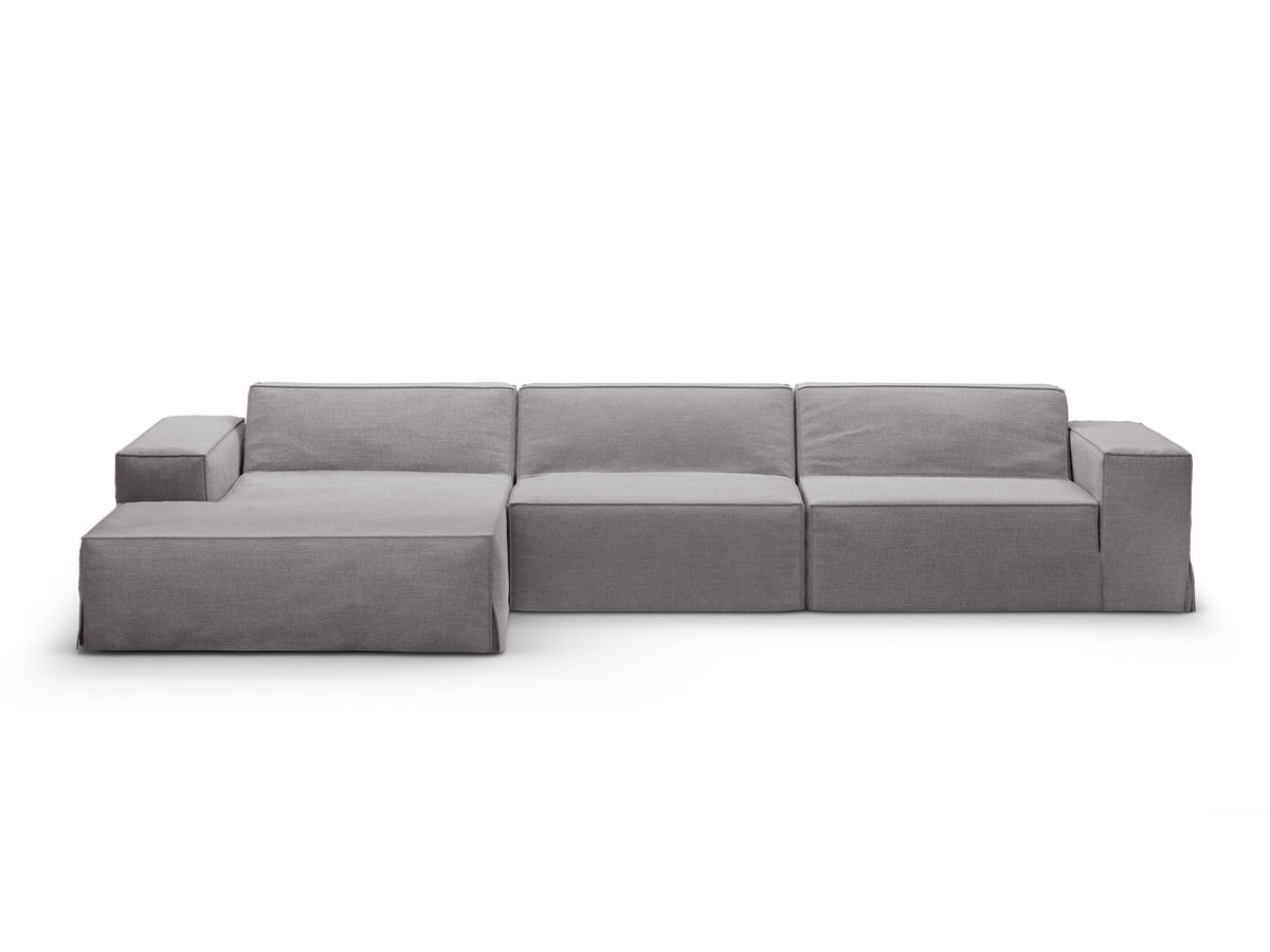 Jodie Cover für Ecksofa links in Warm grey-LINS präsentiert im Onlineshop von KAQTU Design AG. Sofa-Zubehör ist von Micadoni