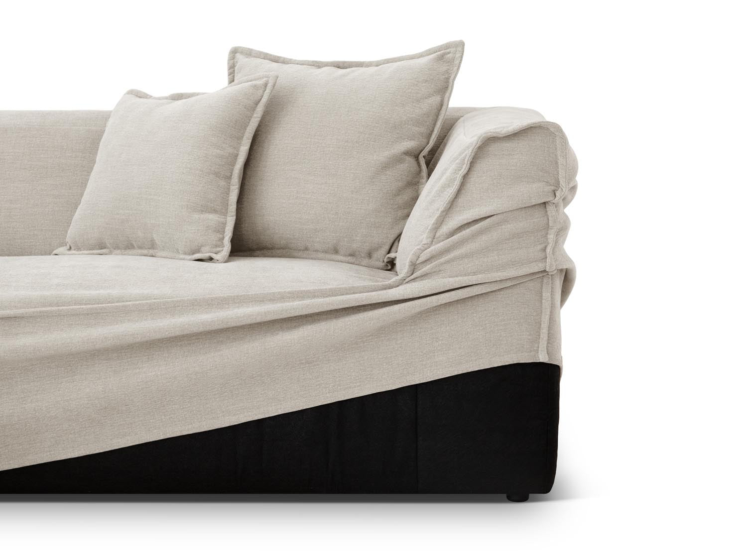 Milton Cover für Ecksofa links  in Natural präsentiert im Onlineshop von KAQTU Design AG. Ecksofa links ist von Micadoni