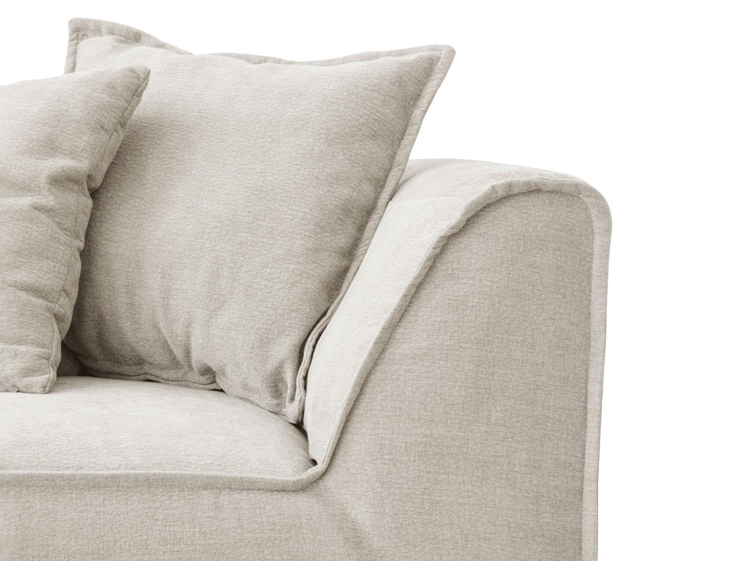 Milton Cover für Ecksofa links  in Natural präsentiert im Onlineshop von KAQTU Design AG. Ecksofa links ist von Micadoni