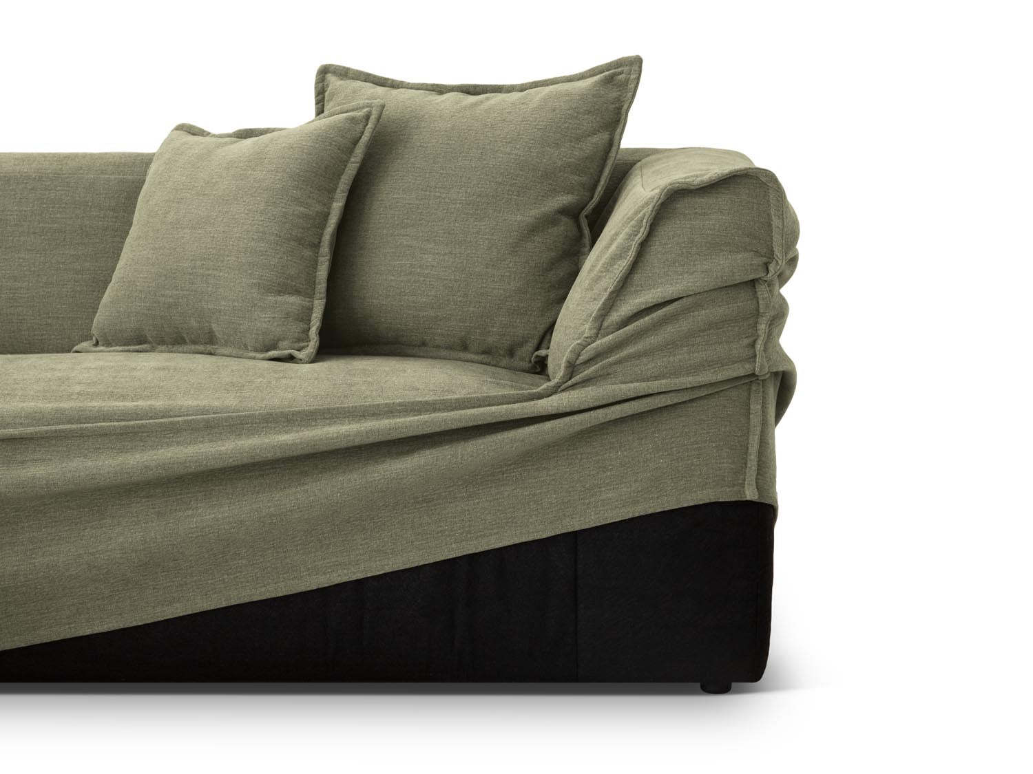 Milton Cover für Ecksofa links  in Light Green präsentiert im Onlineshop von KAQTU Design AG. Ecksofa links ist von Micadoni