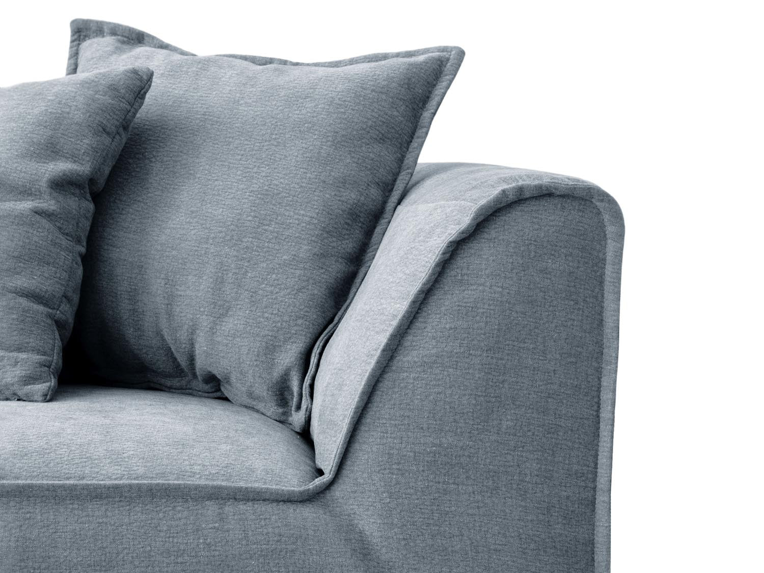 Milton Cover für Ecksofa links  in Muted Blue präsentiert im Onlineshop von KAQTU Design AG. Ecksofa links ist von Micadoni