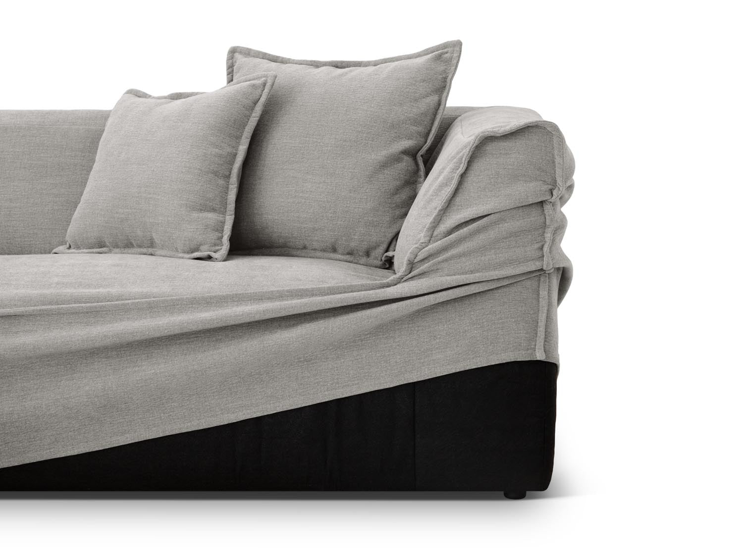 Milton Cover für Ecksofa links  in Warm grey präsentiert im Onlineshop von KAQTU Design AG. Ecksofa links ist von Micadoni