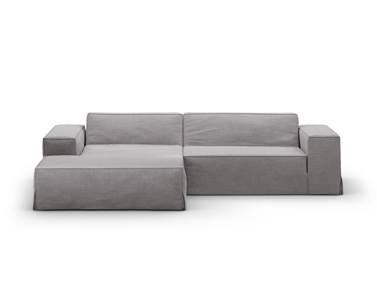 Jodie Cover für Ecksofa links in Warm grey-LINS präsentiert im Onlineshop von KAQTU Design AG. Sofa-Zubehör ist von Micadoni