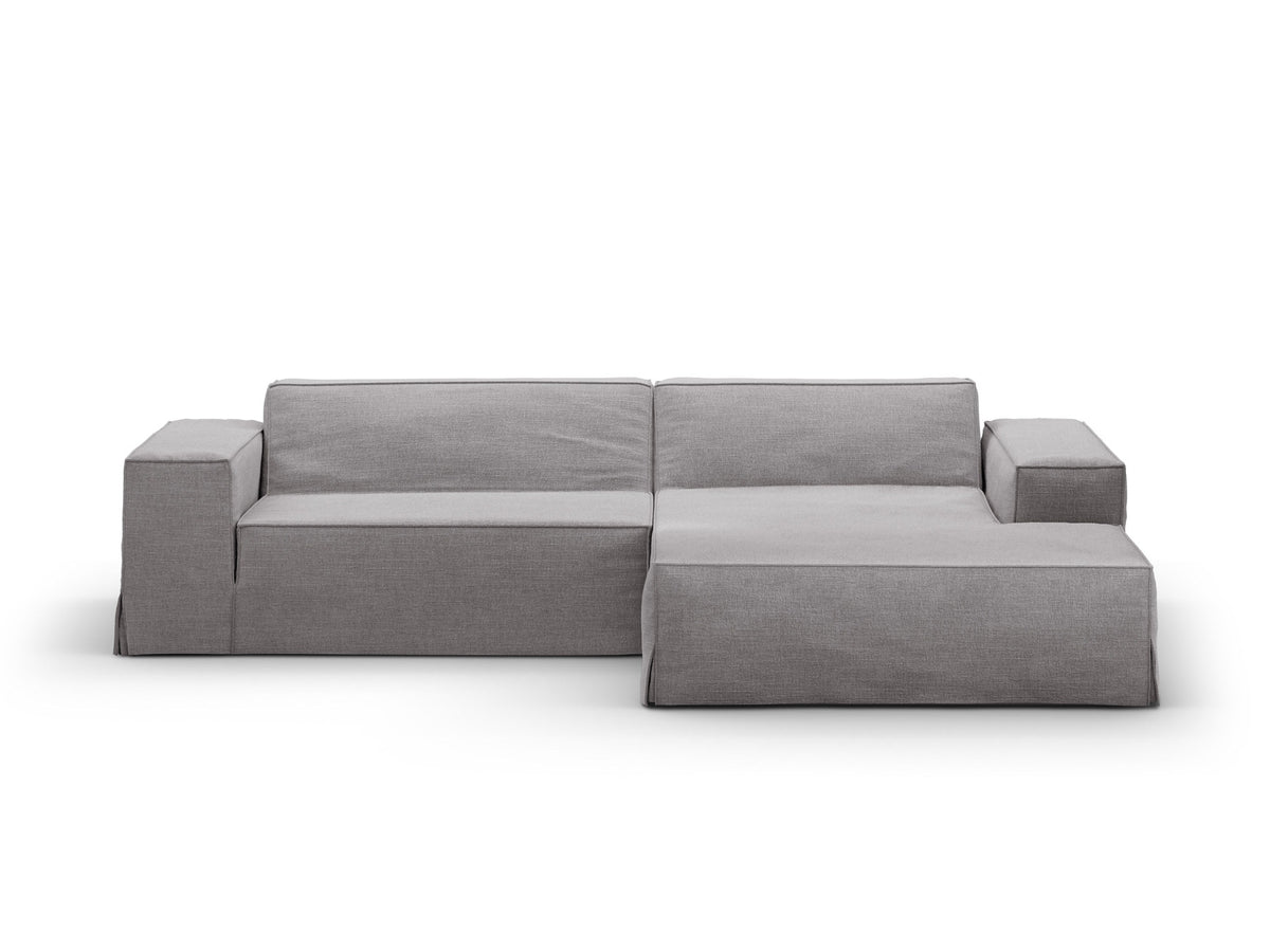 Bezug für Eckmodul rechts Jodie in Warm grey-LINS präsentiert im Onlineshop von KAQTU Design AG. Sofa-Zubehör ist von Micadoni