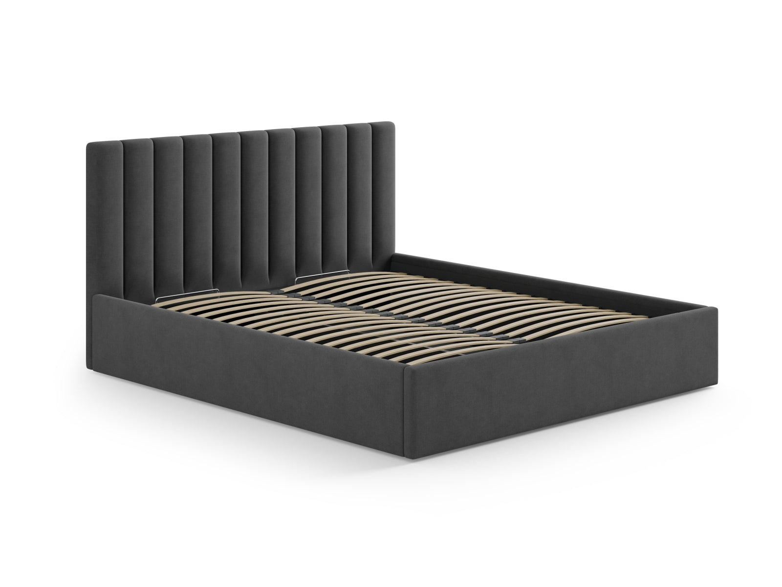 Modernes Kopfteil Allison in edlem Anthrazit, perfekt für Betten bis 150 cm, verleiht Ihrem Schlafzimmer einen eleganten Akzent.