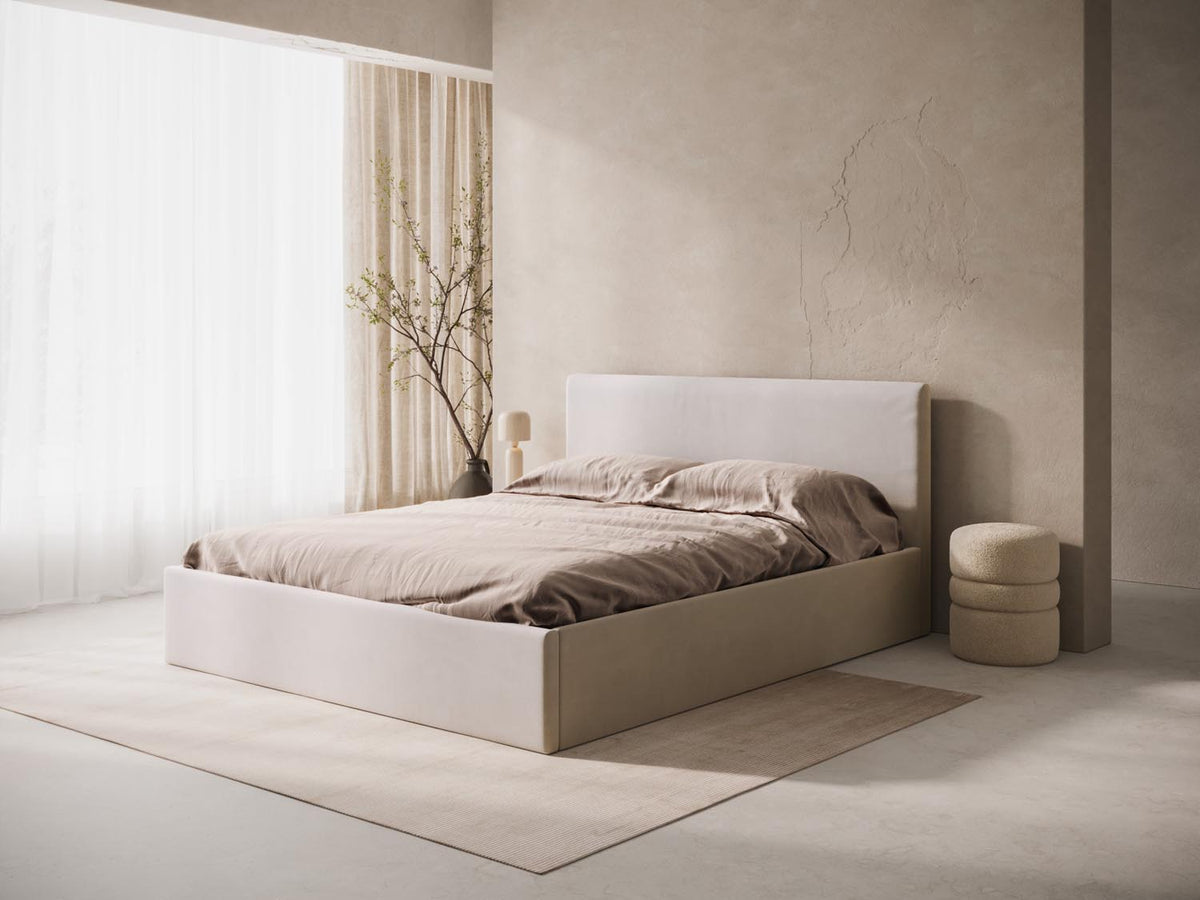 Remo Velour Headboard in Dark Beige-Bluvel präsentiert im Onlineshop von KAQTU Design AG. Kopfteile ist von Micadoni