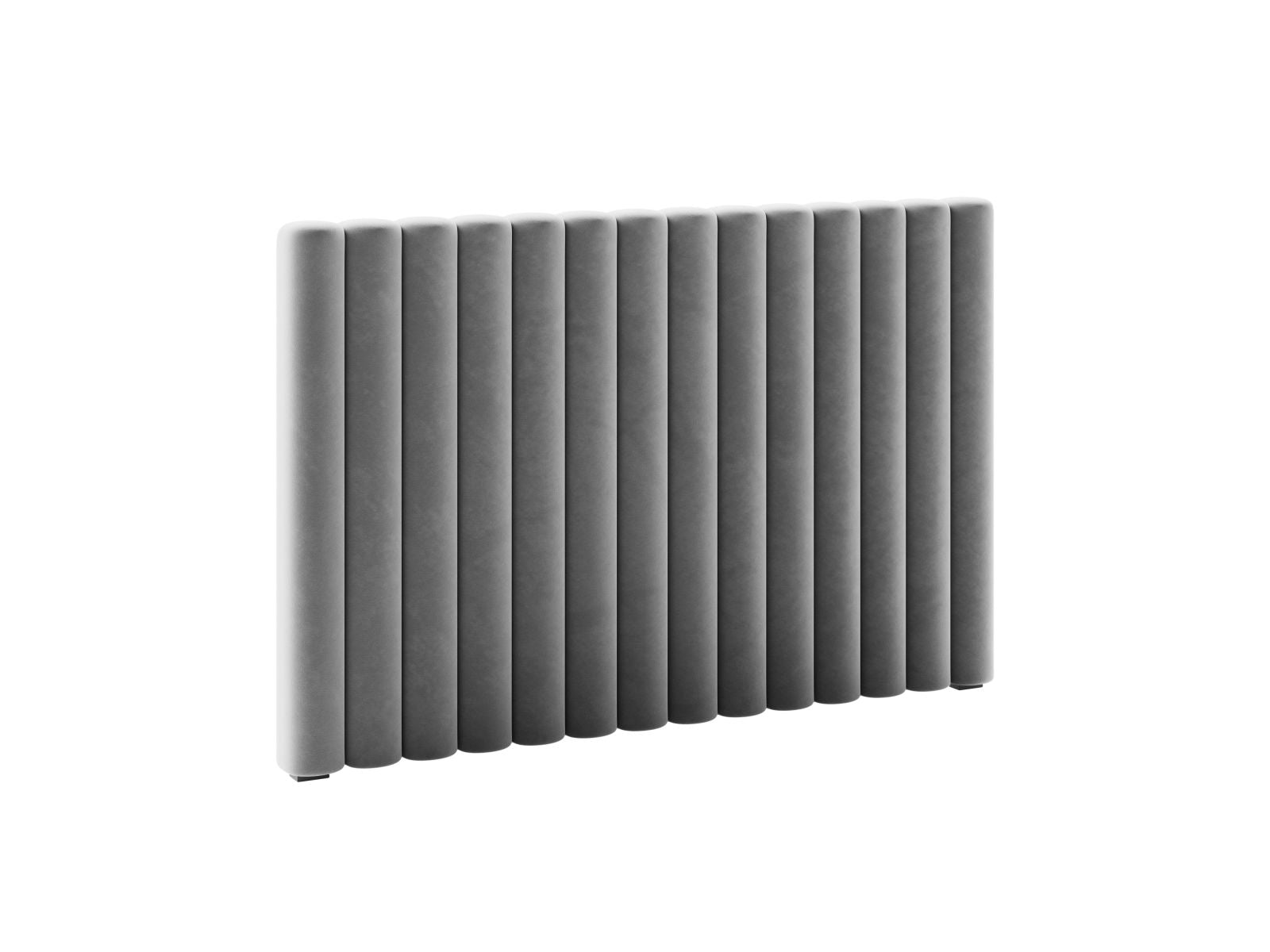 Elegantes Kopfteil Mistero in Grau, 140 cm breit, ideal für stilvolle Schlafzimmergestaltung, erhältlich bei KAQTU Design AG.