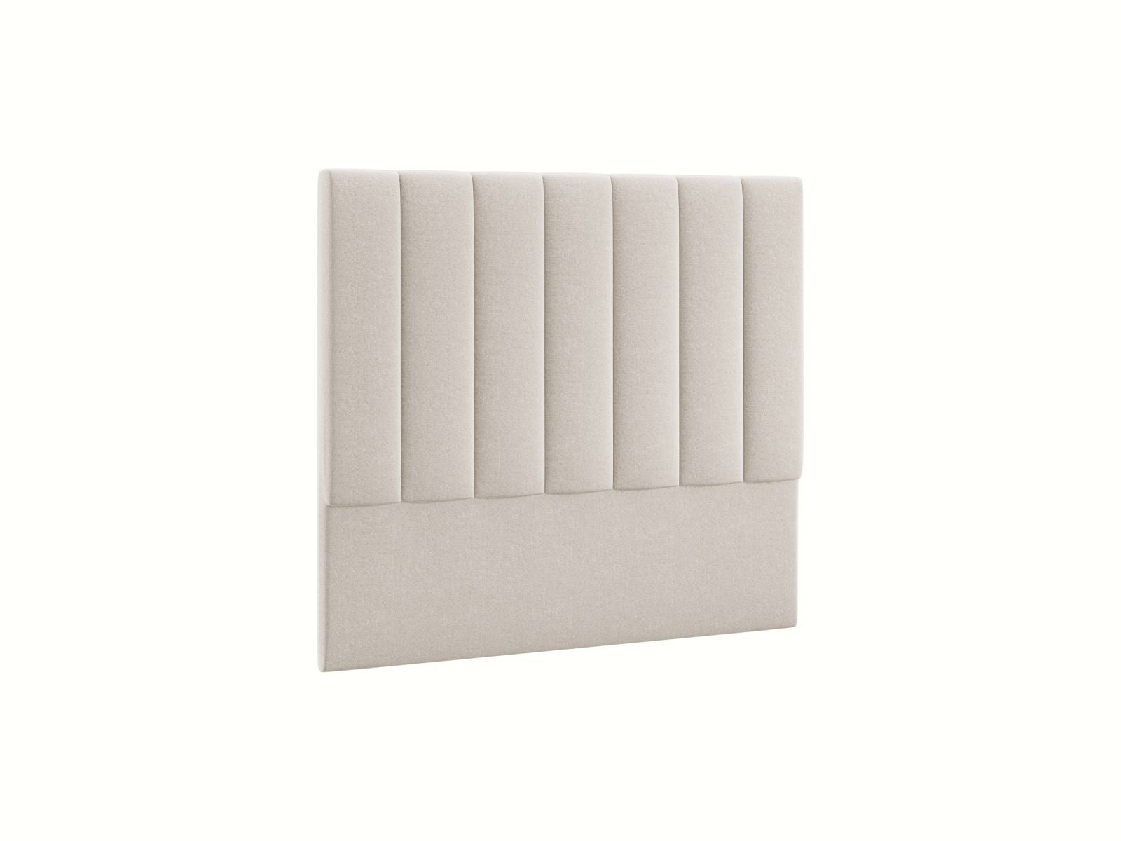Elegantes Kopfteil Marl in Dunkelbeige, 140 cm breit, ideal für stilvolle Schlafzimmergestaltung, erhältlich bei KAQTU Design AG.