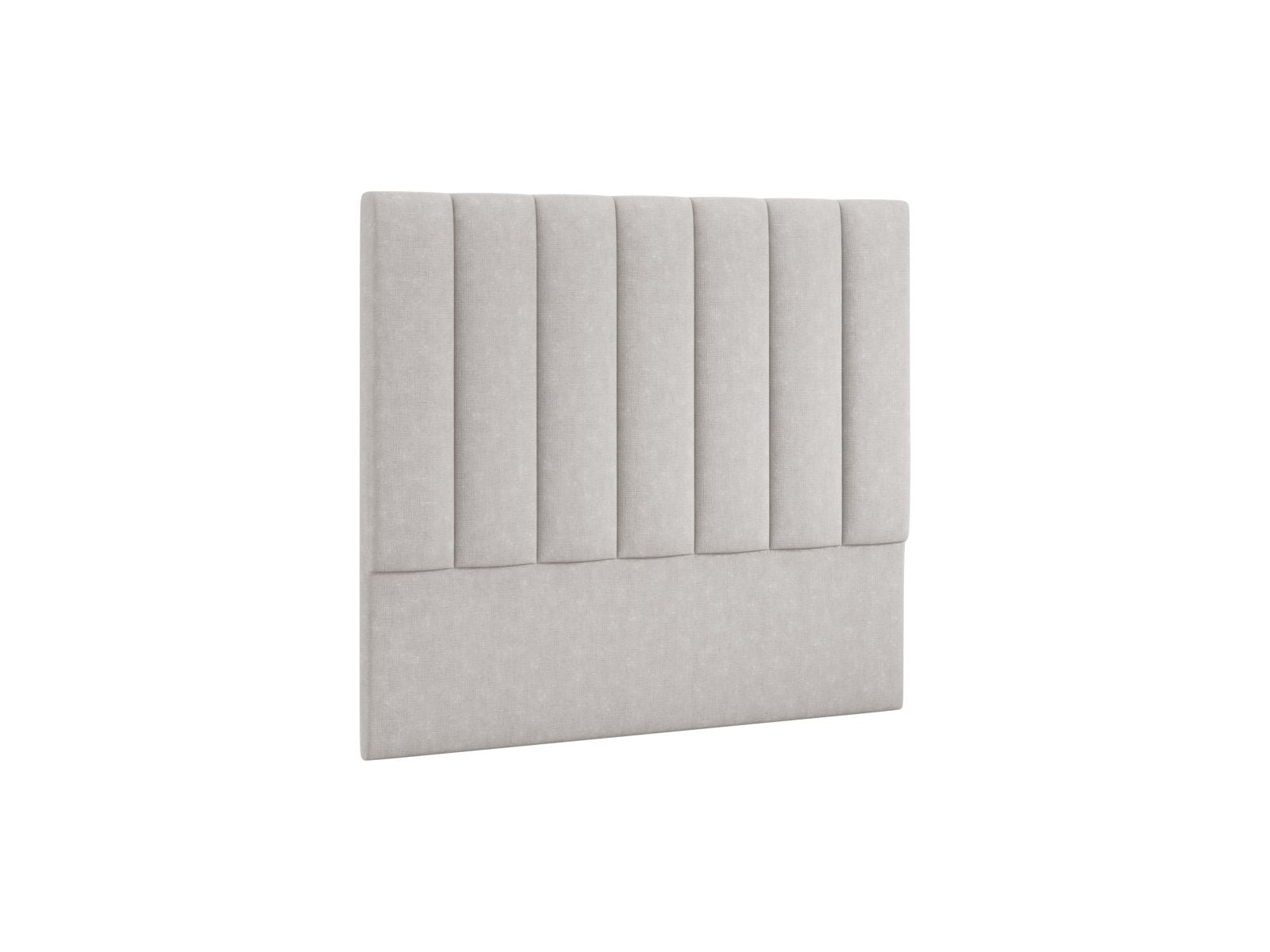 Elegantes Kopfteil Marl in sanftem Hellgrau, 140 cm breit, ideal für stilvolle Schlafzimmergestaltung von Micadoni.