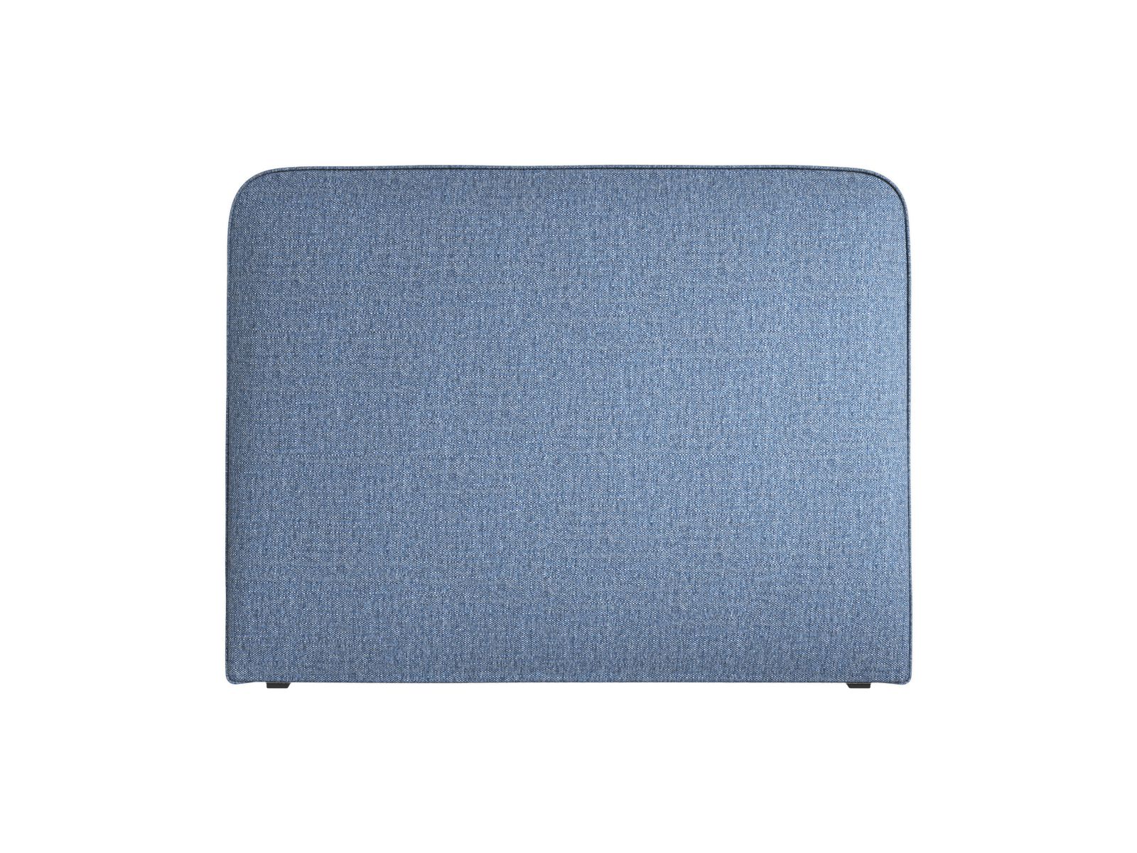 Elegantes Kopfteil Jamie in edlem Blau, 140 cm breit, ideal für zeitgemäße Schlafzimmergestaltung. Hochwertige Verarbeitung von Micadoni.