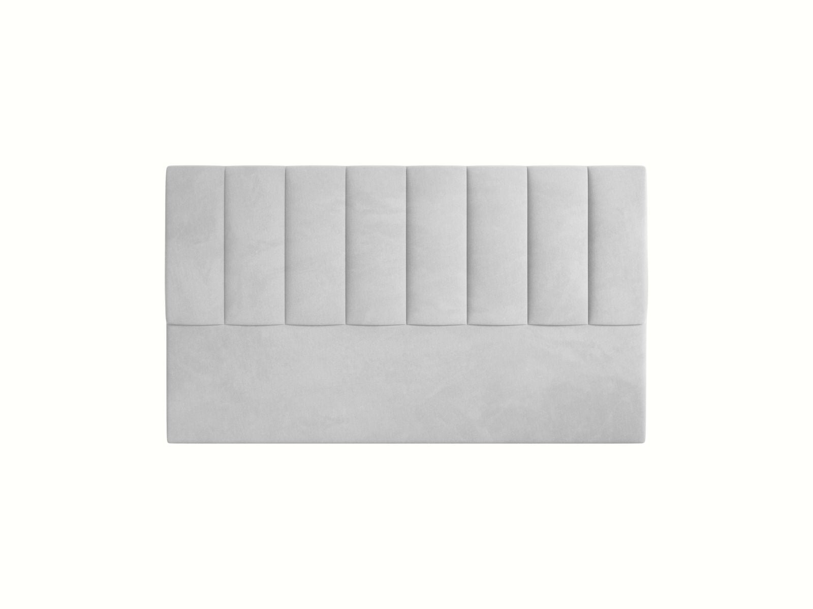 Elegantes Kopfteil Marl in 160 cm Breite, gefertigt aus hochwertigem Light Grey-Magic Velvet, ideal für stilvolle Schlafzimmergestaltung.