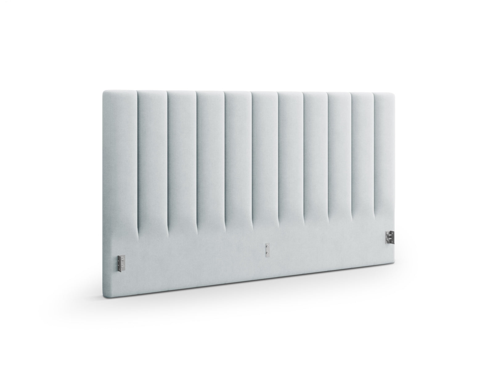 Elegantes Kopfteil Allison in sanftem Light Grey, ideal für stilvolle Schlafzimmergestaltung. Hochwertige Verarbeitung von Micadoni.