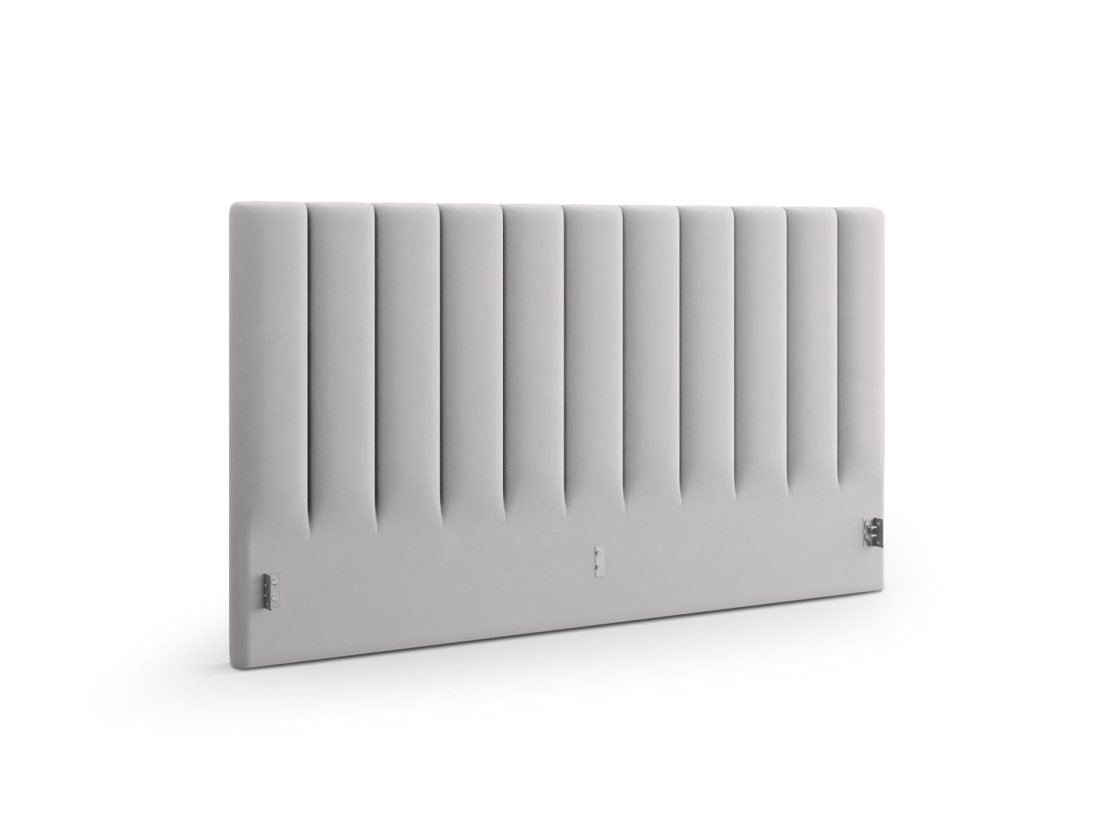 Elegantes Kopfteil Allison in 170 cm Breite, gefertigt aus hochwertigem Silver-Bluvel, ideal für stilvolle Schlafzimmergestaltung.