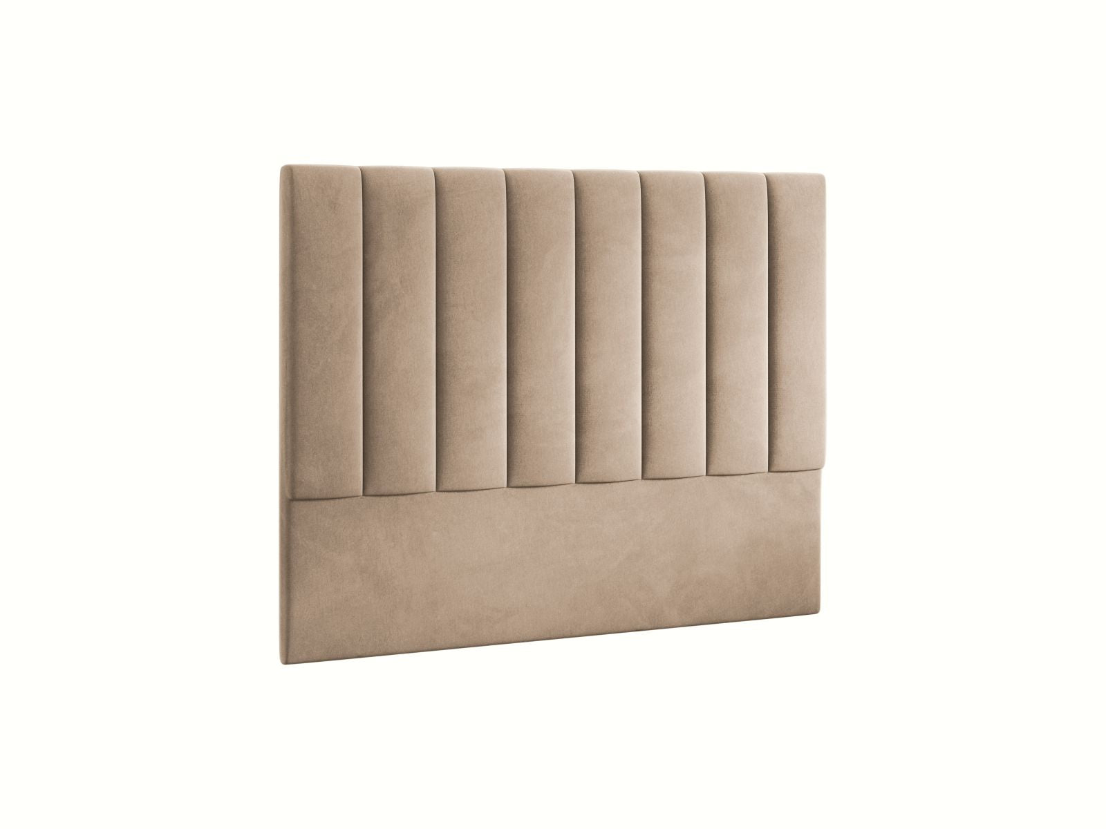 Elegantes Kopfteil Marl in 160 cm Breite, gefertigt aus hochwertigem Magic Velvet in einem warmen Almond Beige, ideal für stilvolle Schlafzimmer.