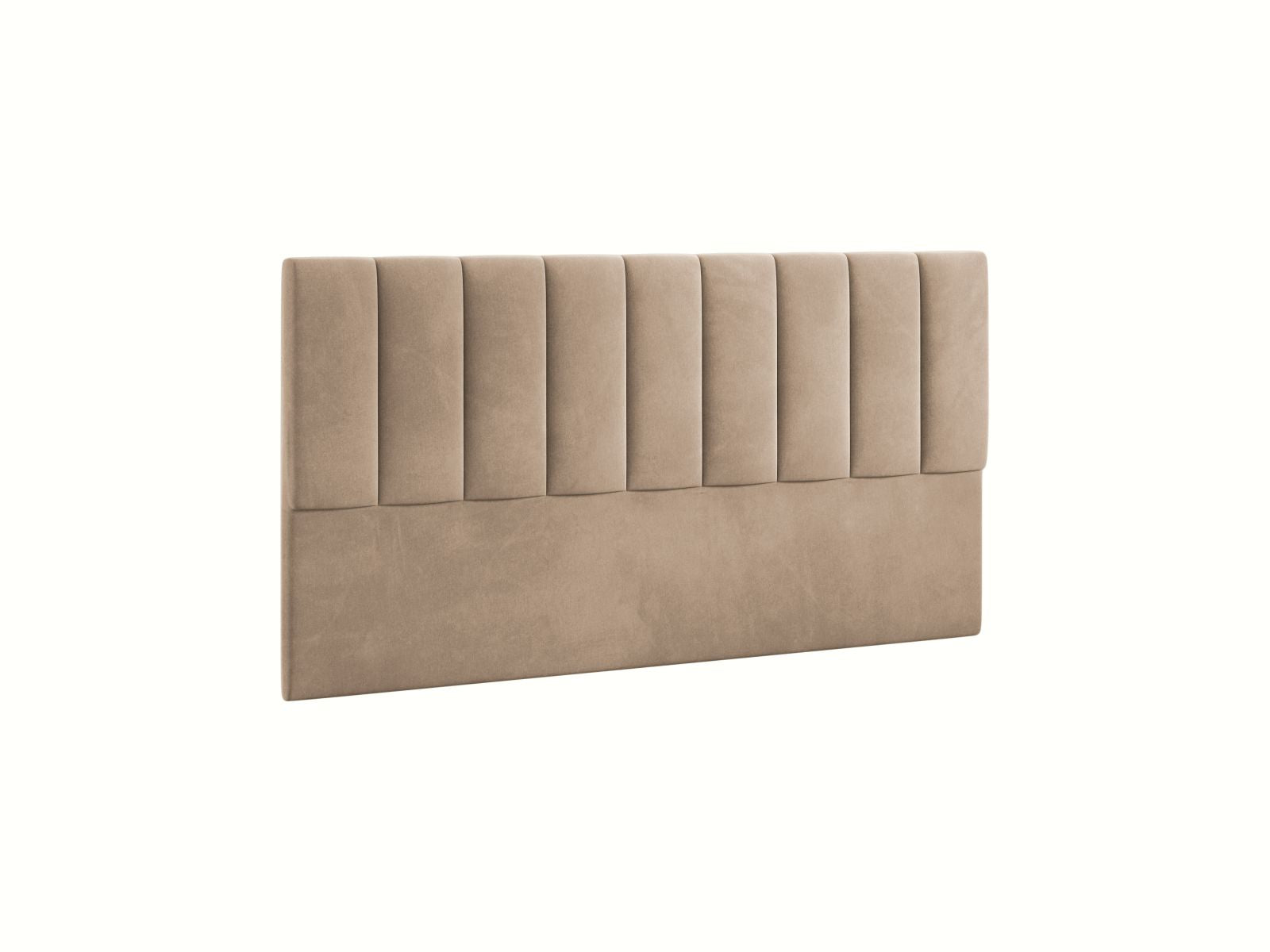 Elegantes Kopfteil Marl in 180 cm Breite, gefertigt aus hochwertigem Magic Velvet in einem warmen Almond Beige, ideal für stilvolle Schlafzimmer.