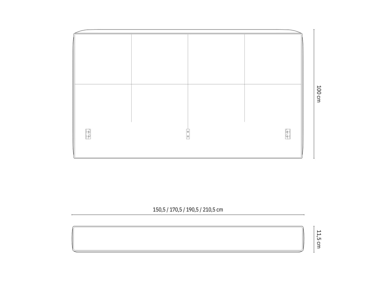 Darren Headboard in Light Grey Melange-Puente präsentiert im Onlineshop von KAQTU Design AG. Kopfteile ist von Micadoni