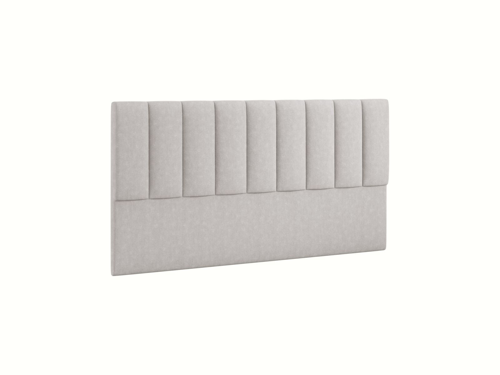 Elegantes Kopfteil Marl in sanftem Hellgrau, 180 cm breit, ideal für stilvolle Schlafzimmergestaltung von Micadoni.