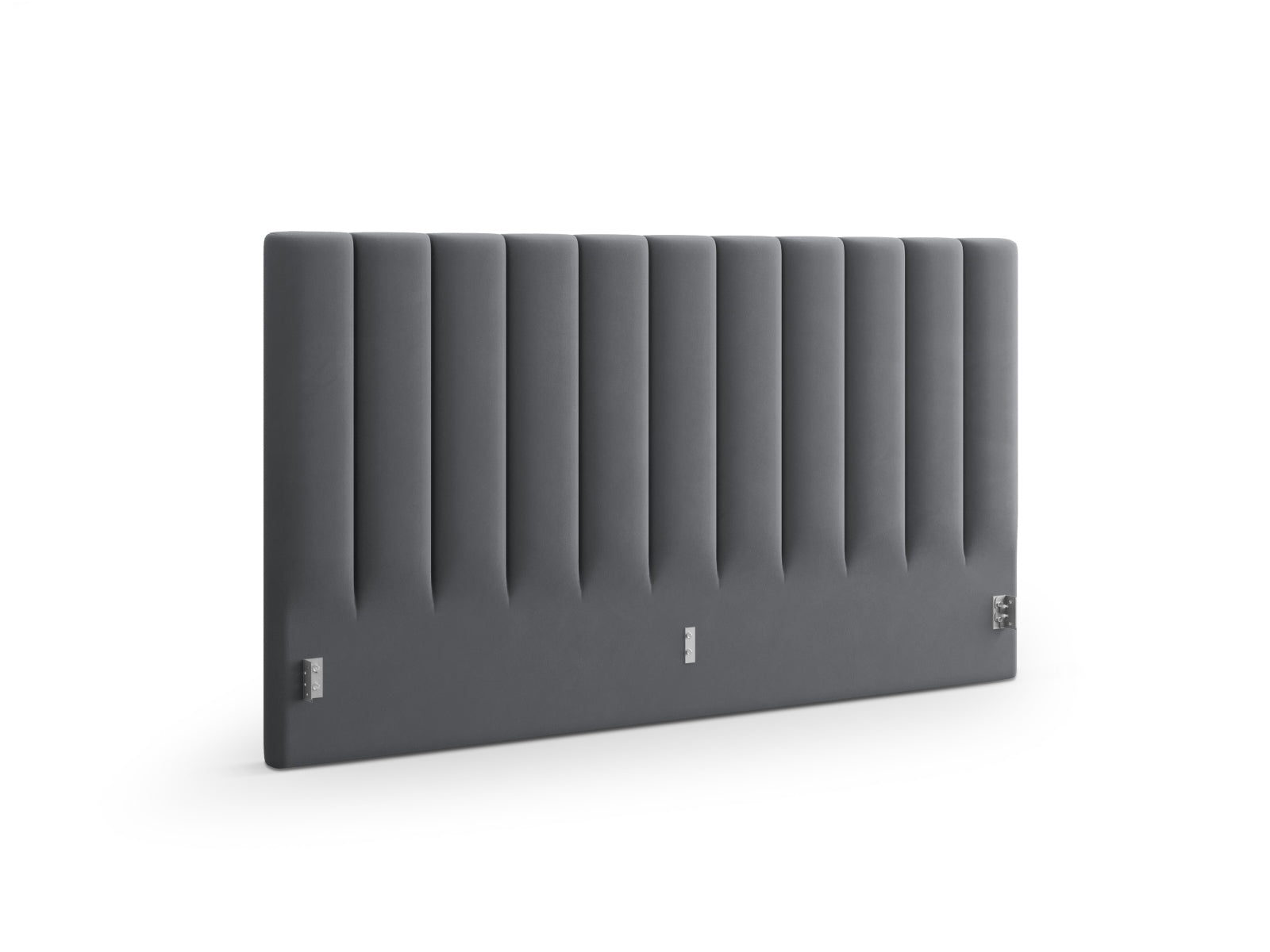 Elegantes Kopfteil Allison in Grey-Bluvel, 190 cm, ideal für stilvolle Schlafzimmergestaltung, erhältlich bei KAQTU Design AG.