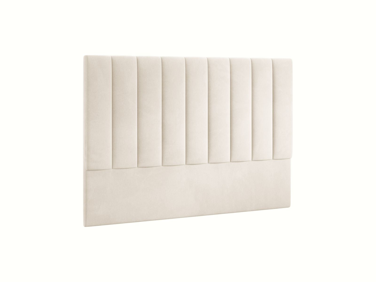Stilvolles Kopfteil Marl in 180 cm, gefertigt aus hochwertigem Ivory-Magic Velvet, perfekt für ein elegantes Schlafzimmerambiente.