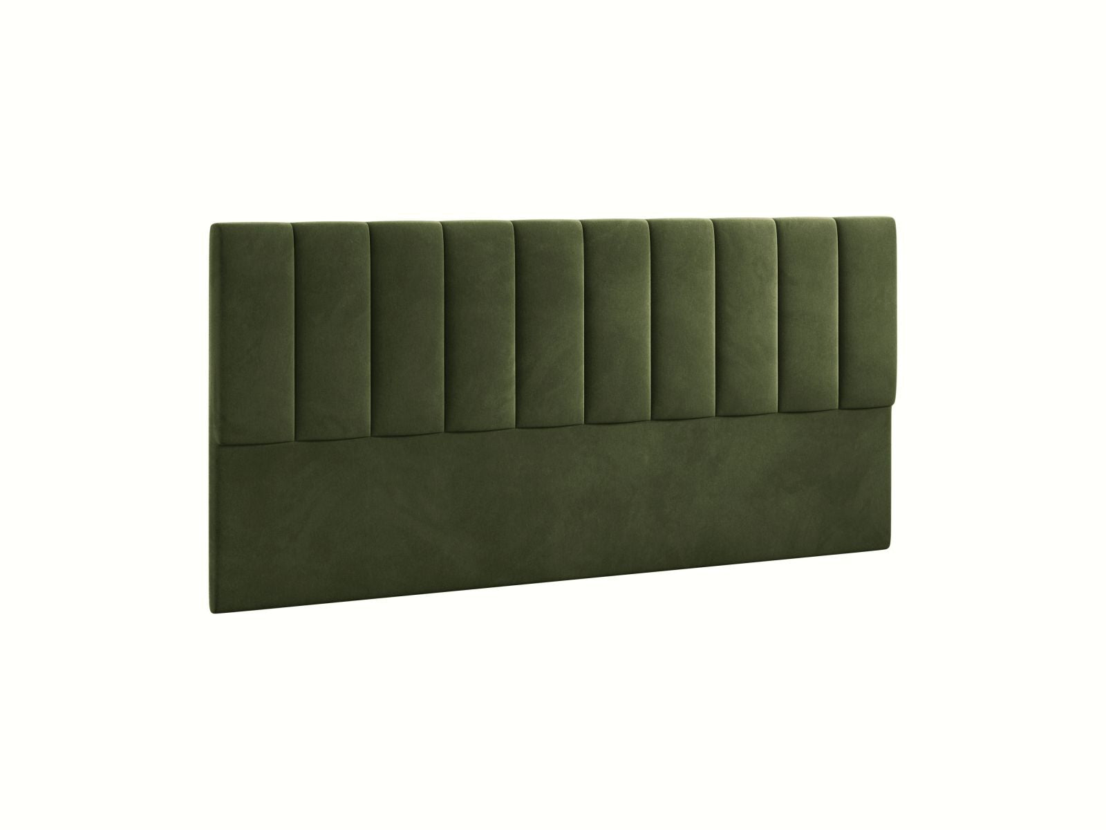 Elegantes Kopfteil Marl in 200 cm Breite, gefertigt aus hochwertigem Army Green-Magic Velvet, ideal für stilvolle Schlafzimmergestaltung.