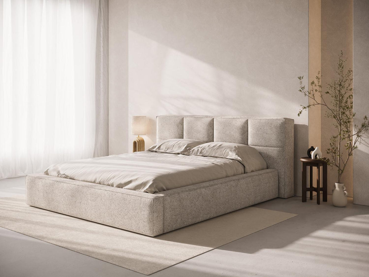 Darren Headboard in Beige Melange-Puente präsentiert im Onlineshop von KAQTU Design AG. Kopfteile ist von Micadoni
