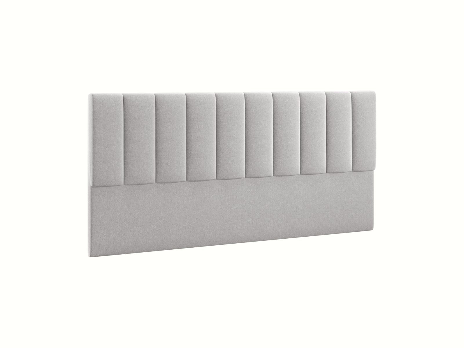 Elegantes Kopfteil Marl in sanftem Hellgrau, 200 cm breit, ideal für stilvolle Schlafzimmergestaltung von Micadoni.