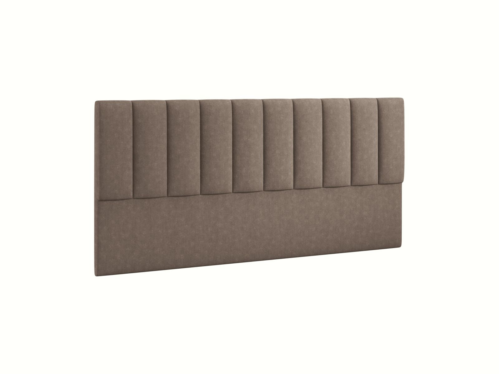 Elegantes Kopfteil Marl in 200 cm Breite, gefertigt von Micadoni, in stilvollem Cappuccino-Liberty für Ihr Schlafzimmer.