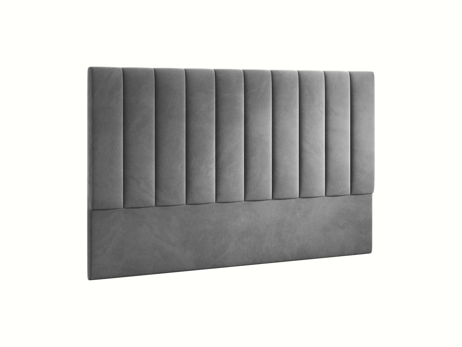 Stilvolles Kopfteil Marl in 200 cm, aus edlem Dark Grey-Magic Velvet, perfekt für eine moderne und elegante Schlafzimmeratmosphäre.