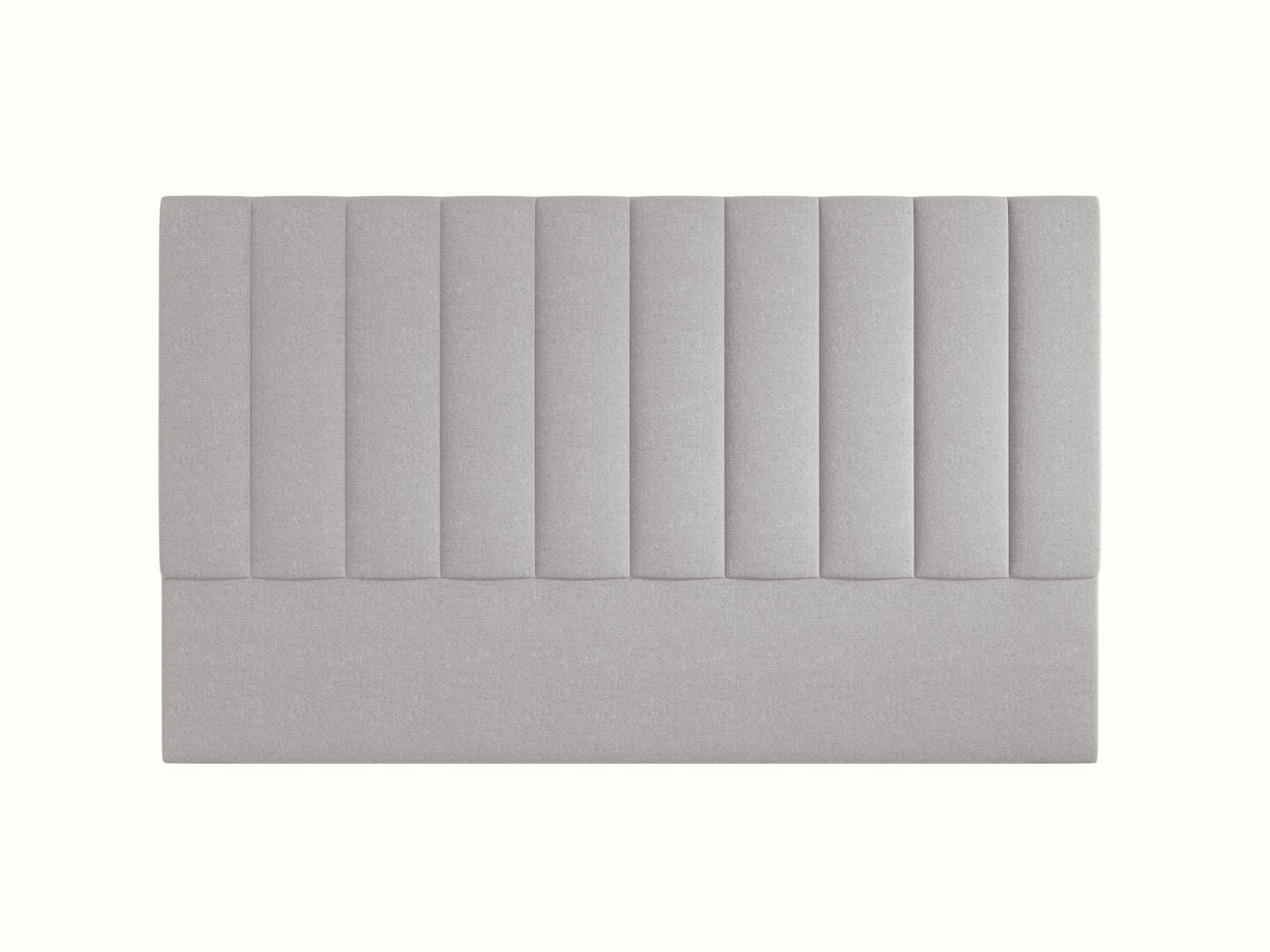 Elegantes Kopfteil Marl in sanftem Hellgrau, 200 cm breit, ideal für ein modernes Schlafzimmerambiente von Micadoni.