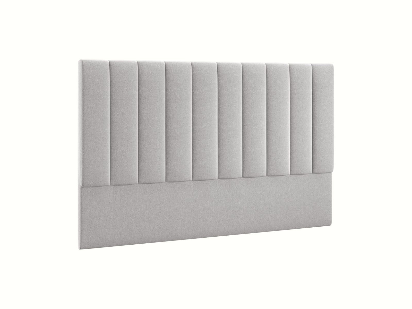 Stilvolles Kopfteil Marl in zartem Hellgrau, 200 cm breit, perfekt für ein zeitgemäßes Schlafzimmerdesign von Micadoni.