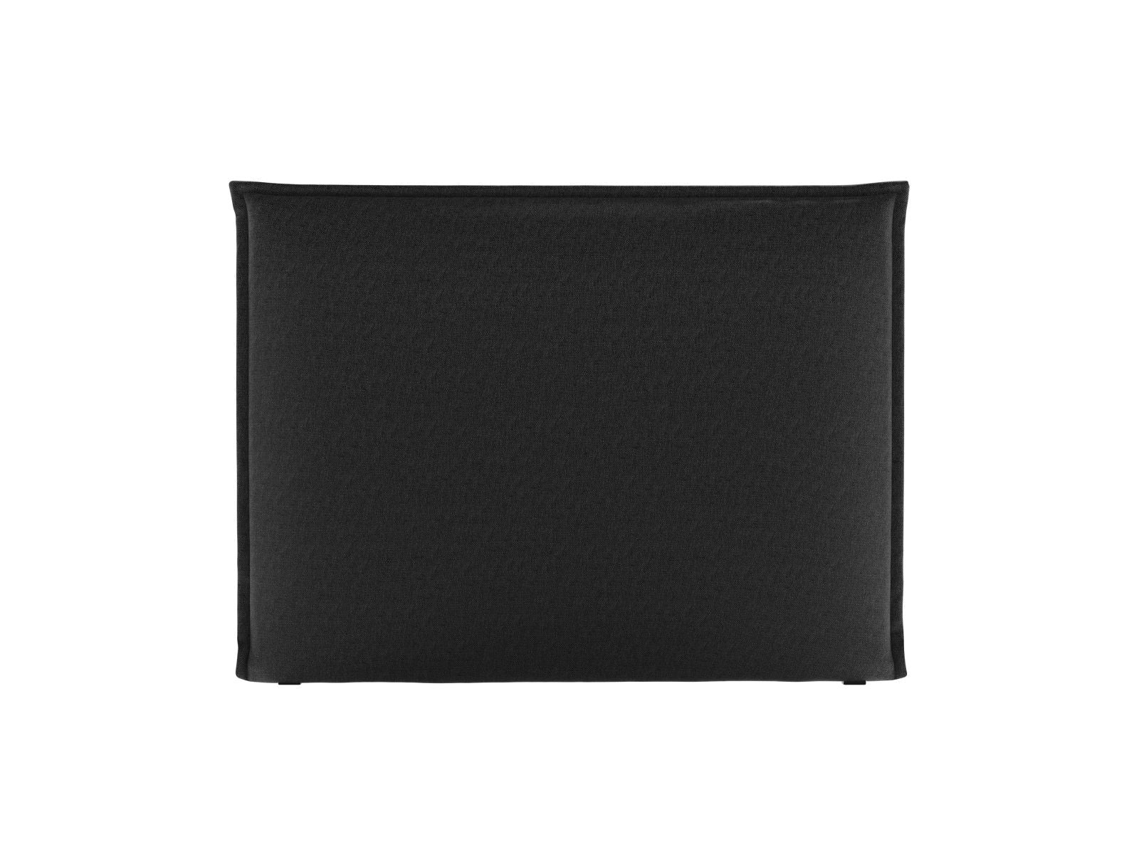 Elegantes schwarzes Kopfteil Monica mit 200 cm Breite, ideal für moderne Schlafzimmer und geschmackvolle Inneneinrichtungen.