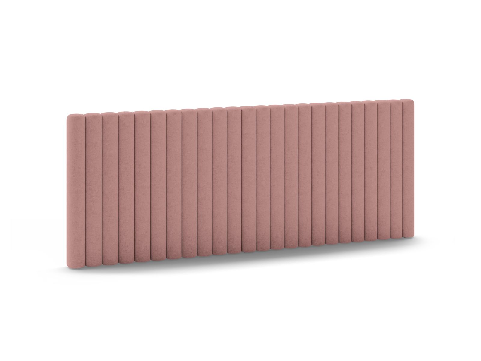 Elegantes Kopfteil Mistero in dunkelpinkem Moly-Stoff, 240 cm breit, ideal für stilvolle Schlafzimmergestaltung.