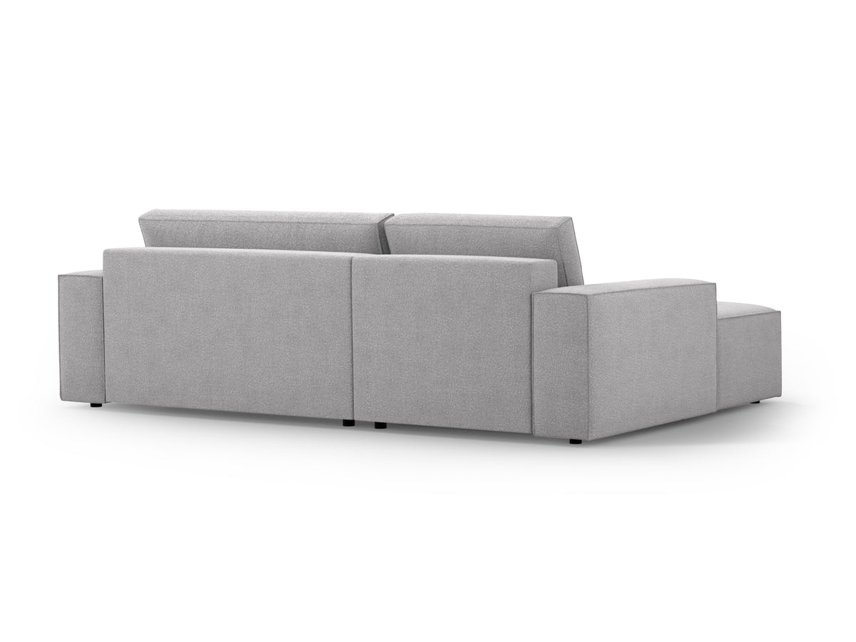 Jodie Boucle Ecksofa links mit Schlaffunktion und Stauraumbox 3 Sitzer in Light Grey-Baloo präsentiert im Onlineshop von KAQTU Design AG. Bettsofa links ist von Micadoni