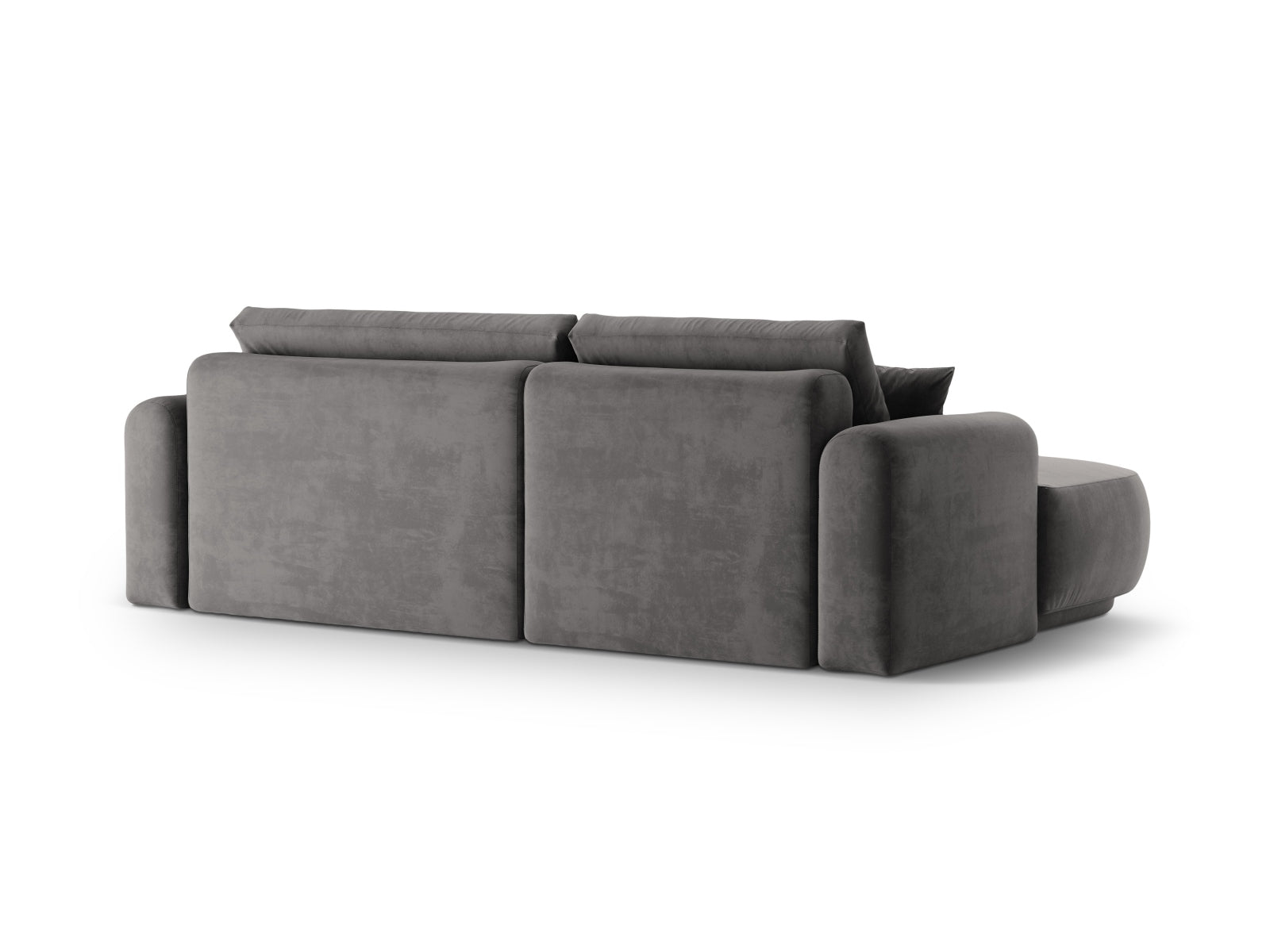Erleben Sie das stilvolle Ella Velour Ecksofa links von Micadoni. Dieses 5-Sitzer Sofa vereint Schlaffunktion und praktischen Stauraum für maximalen Komfort.
