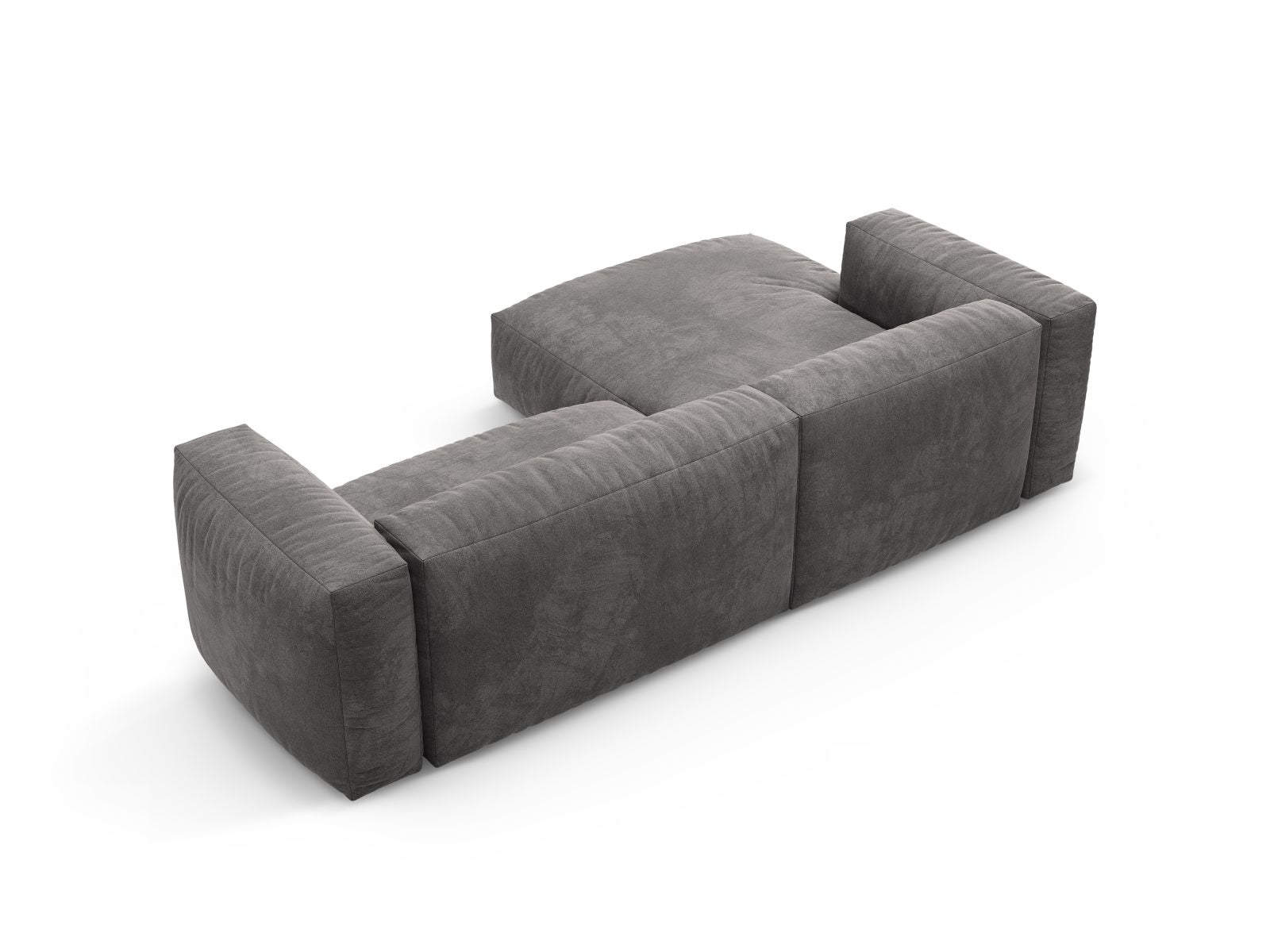Stylisches 4-Sitzer Ecksofa Martina mit praktischer Schlaffunktion, ideal für entspannte Abende und Übernachtungsgäste, in elegantem Grau.