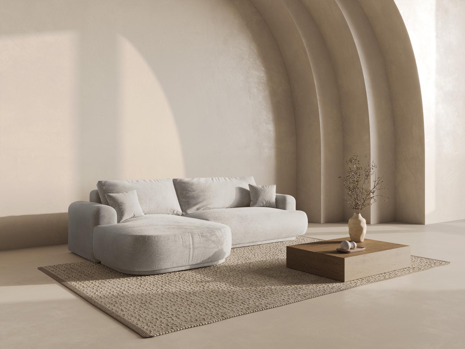 Erleben Sie das Ella Ecksofa von Micadoni: stilvolles 5-Sitzer Sofa mit praktischer Schlaffunktion und cleverem Stauraum für Ihr Zuhause.