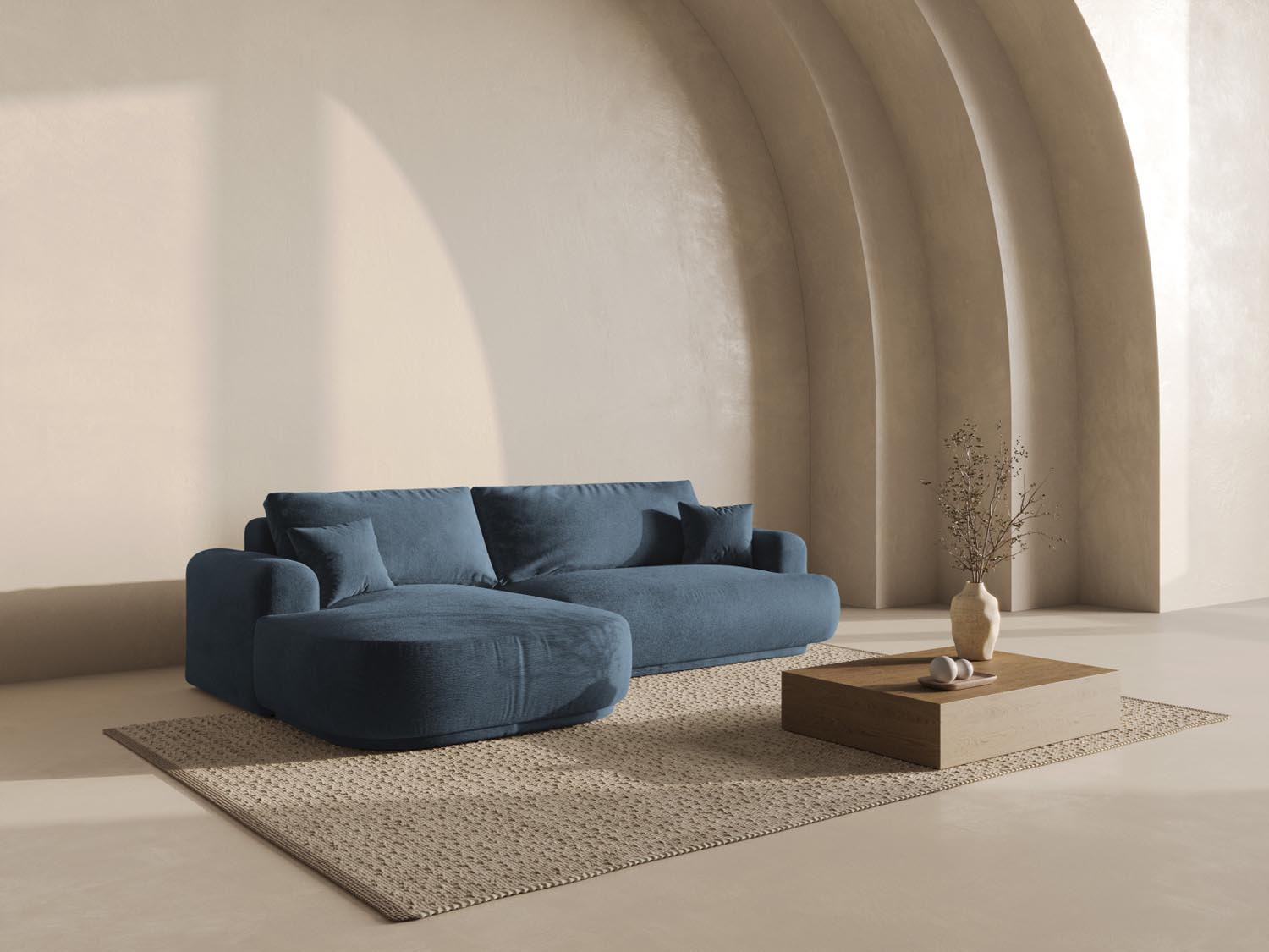 Entdecken Sie das Ella Ecksofa von Micadoni: elegantes 5-Sitzer Sofa mit Schlaffunktion und integriertem Stauraum für maximalen Komfort.