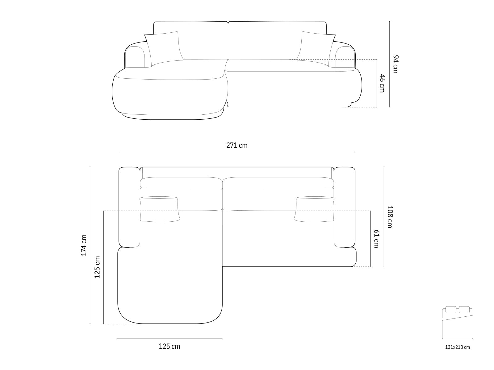Entdecken Sie das Ella Ecksofa von Micadoni: elegantes 5-Sitzer Sofa mit Schlaffunktion und integriertem Stauraum für maximalen Komfort.