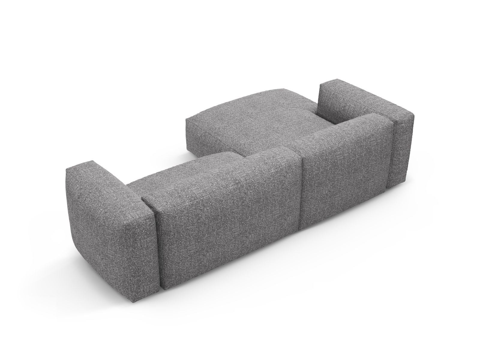 Stylisches 4-Sitzer Ecksofa Martina in Graphit, ideal für Wohnräume, mit praktischer Schlaffunktion und integriertem Stauraum.